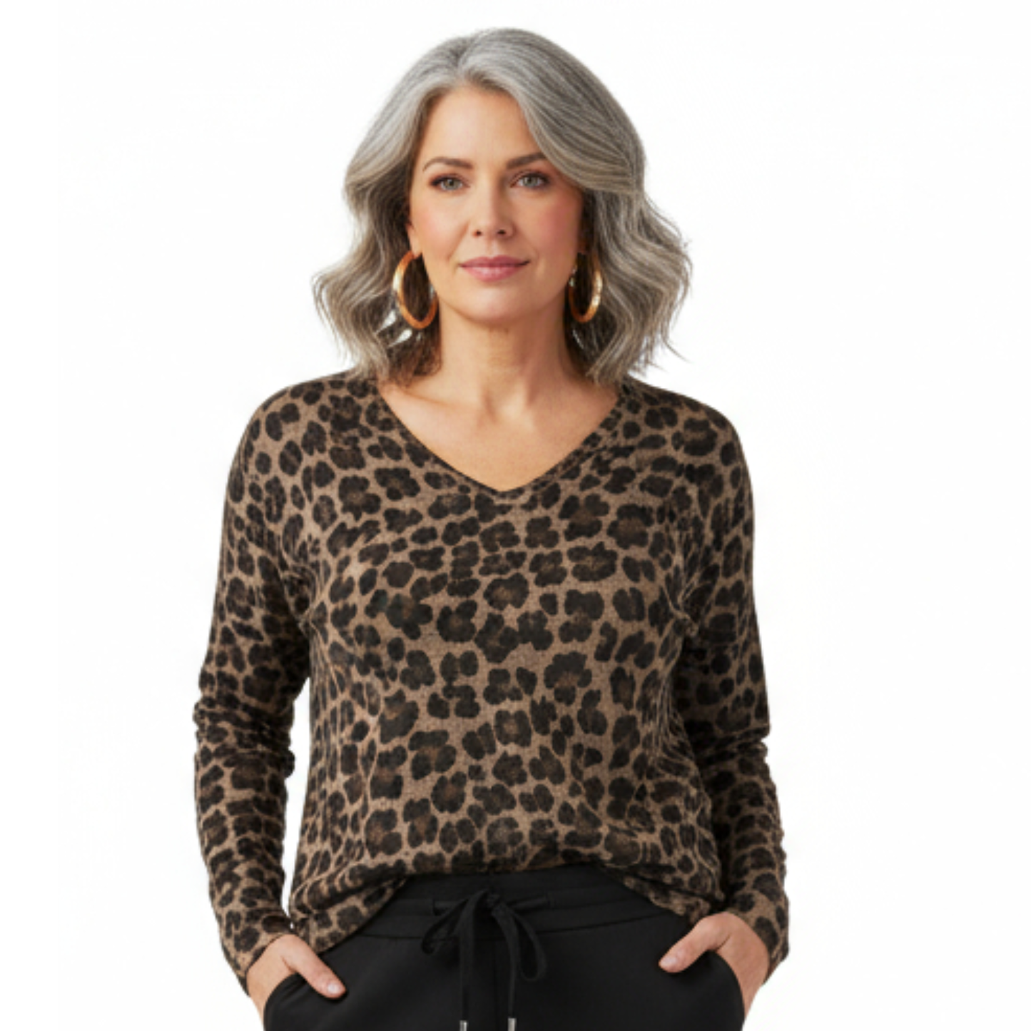 Bold Leopard V-Neck