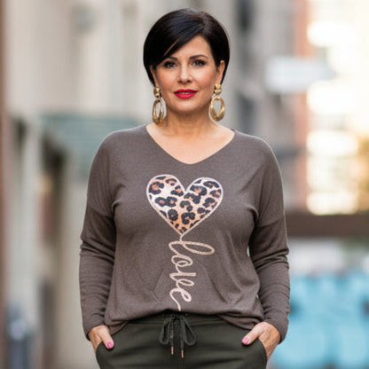 Ultra Soft Wild Love Fleece V-Neck