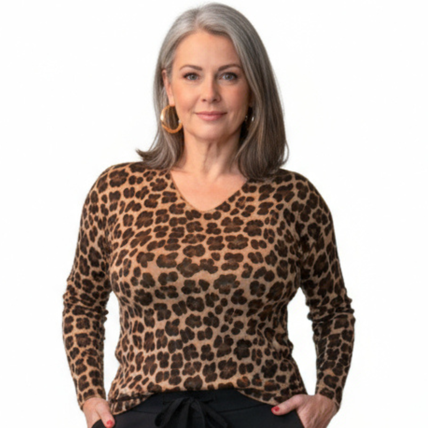 Bold Leopard V-Neck