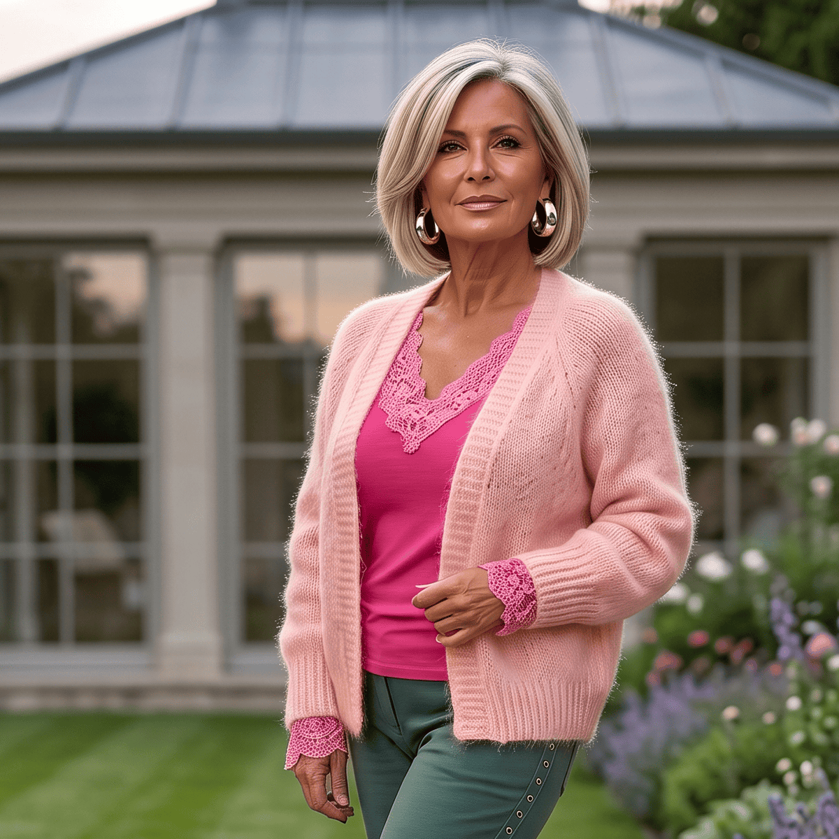 Whisper Pink Mohair Cardigan Whisper Pink Mohair Cardigan