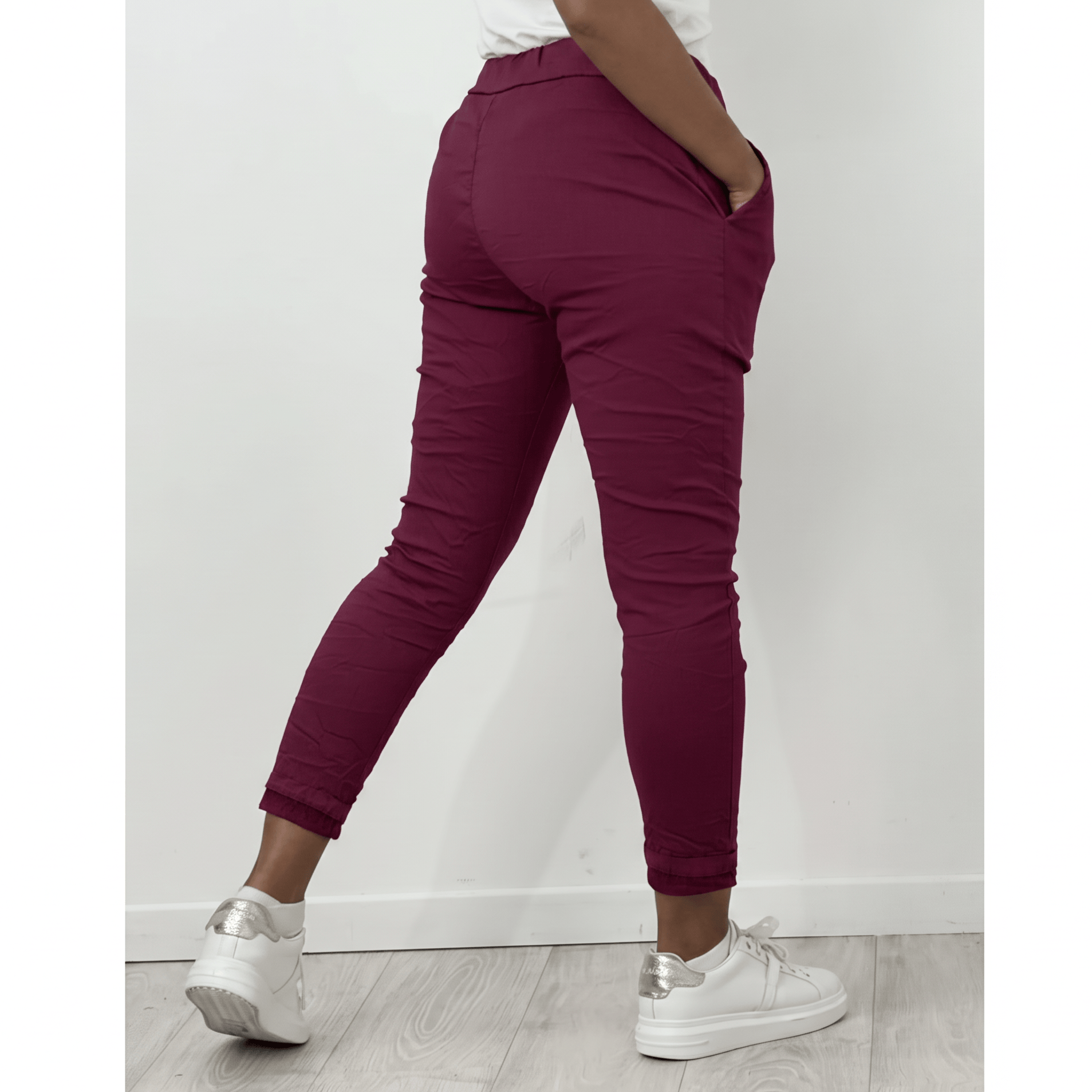 Italian Magic Pants - Solid Colors Women's Italian Stretch Pants Solid Color Drawstring One Size 4-12