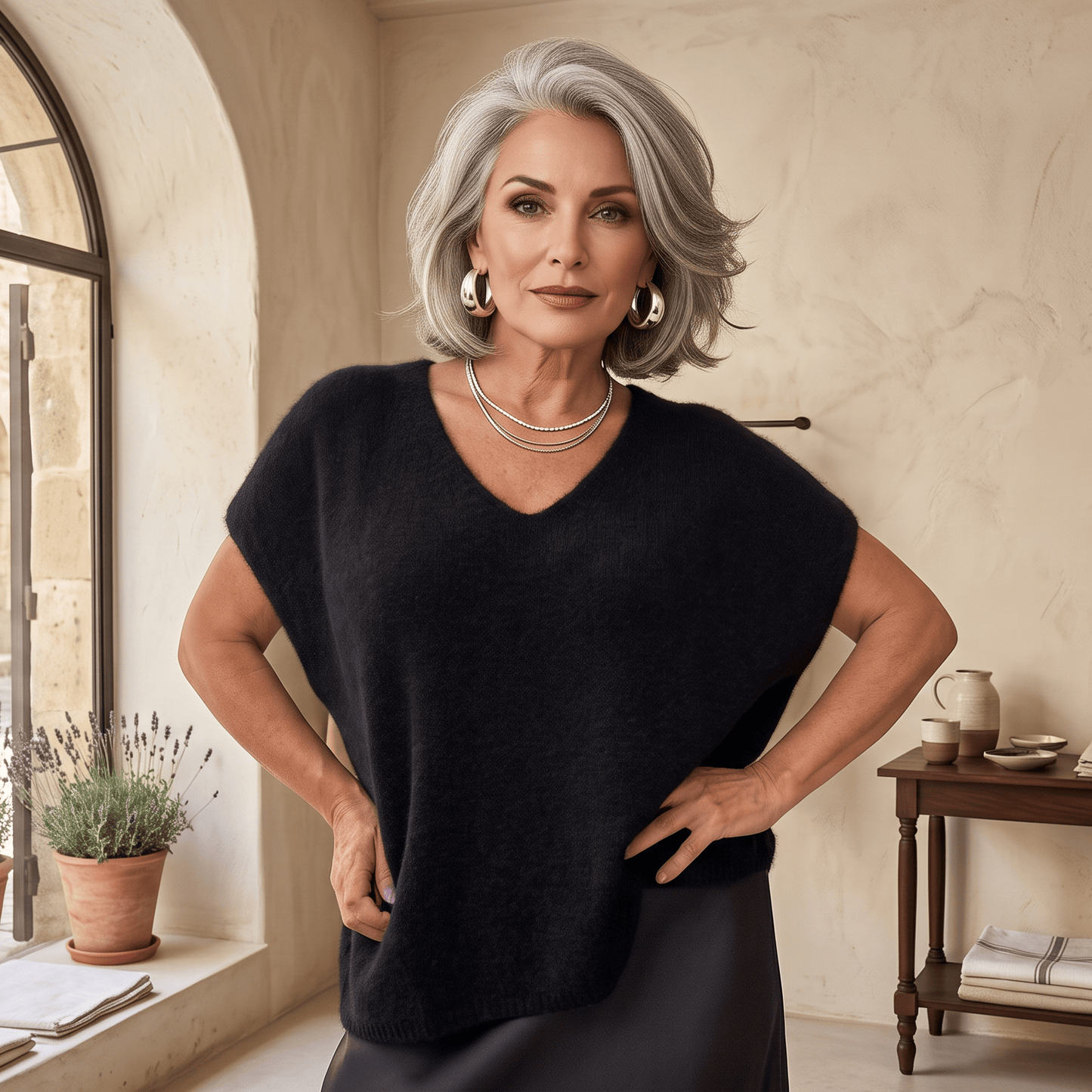 Soft Alpaca V-Neck Soft Alpaca V-Neck Sweater: Cozy & Versatile Layering Essential