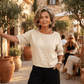 Elisa linen top Women's Italian Linen Top Lightweight Breathable Summer One Size