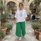 The Ravello Linen Capri Women's Italian Linen Capri Pants Lightweight Summer One Size