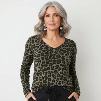 Bold Leopard V-Neck
