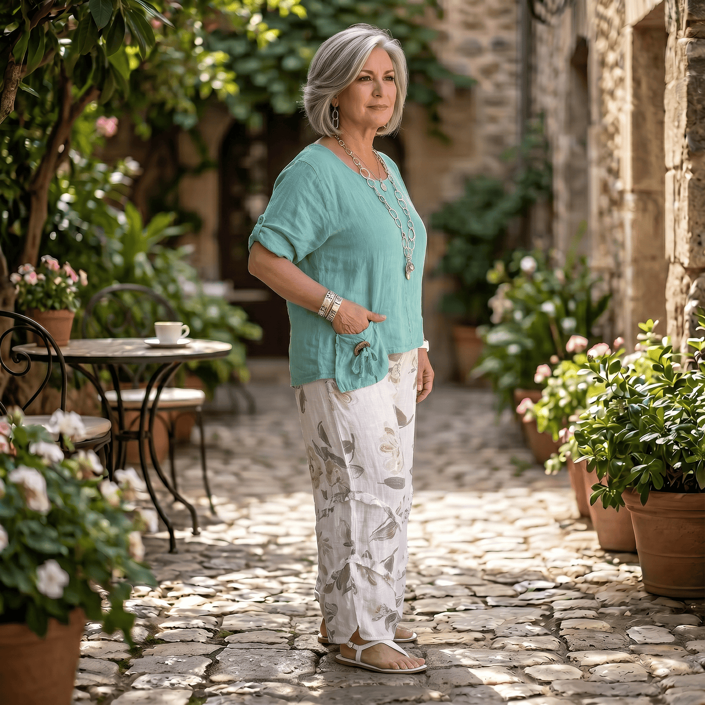 The Gioia Linen Top The Gioia Linen Top
