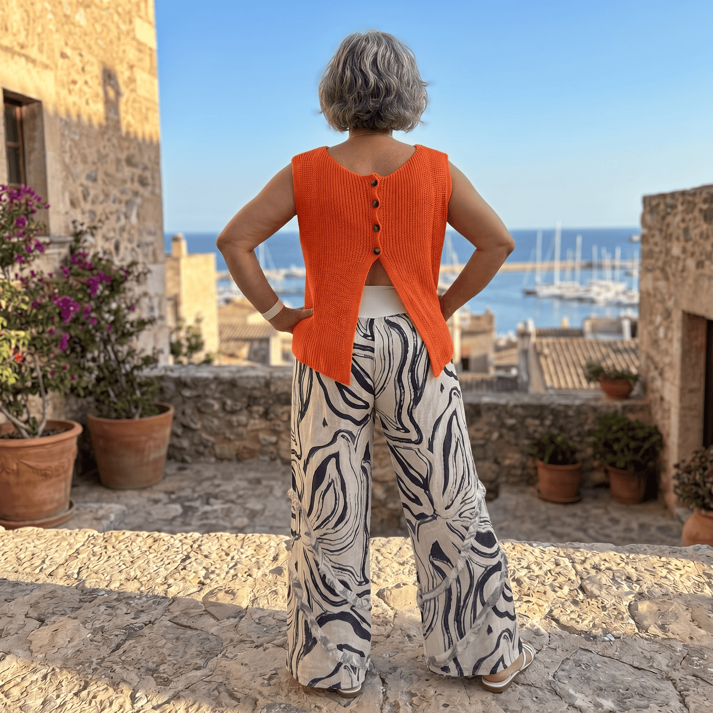 The Bellini Linen Print Pants The Bellini Linen Print Pants