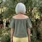 Flowy Off The Shoulder Linen Top Flowy Off The Shoulder Linen Top
