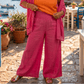 The Dolce Smocked High Rise Linen Pants The Dolce Smocked High Rise Linen Pants