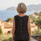 The Asymmetrical Linen Top  Women's Asymmetrical Linen Top Italian Lightweight One Size