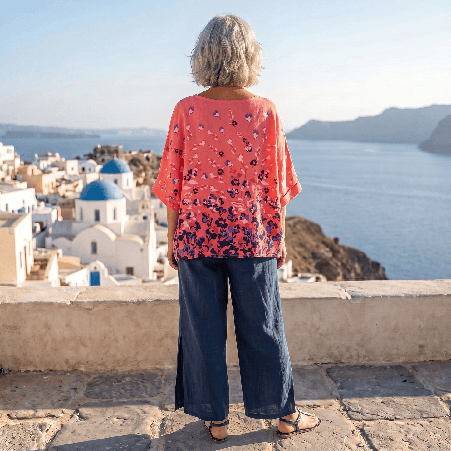 Lucia Floral Linen Top