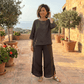 Lucia linen blouse Women's Italian Linen Blouse Lightweight Elegant Summer One Size