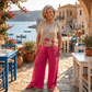 The Dolce Smocked High Rise Linen Pants The Dolce Smocked High Rise Linen Pants
