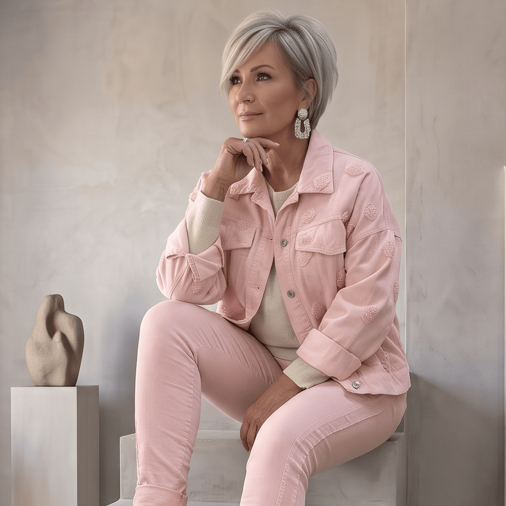 Amour Pink Denim Jacket Amour Pink Denim Jacket