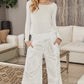 Milano Italian linen tropical floral wide leg pants