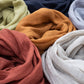 Sheer linen (gauze) scarf