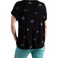 Diva V neck t-shirt with glitter stars