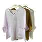 Sheer (gauze) linen V top