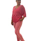 Star knit mesh sweater
