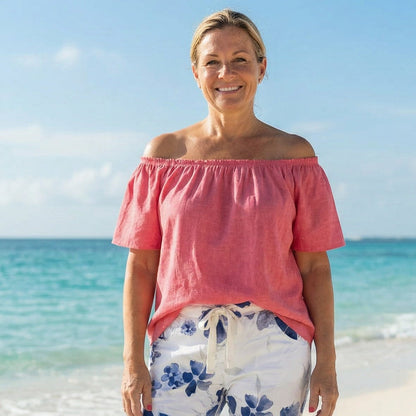 Off The Shoulder Breezy Top White Off-the-Shoulder Carla Top