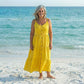 Viviana Tiered Yellow Linen Dress Viviana Tiered Yellow Linen Dress