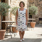 Eva silk dress Eva Silk Dress - Sleeveless with Graphic Print
