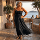 Angela Maxi Linen Dress Women's Italian Linen Maxi Dress Lightweight Summer One Size