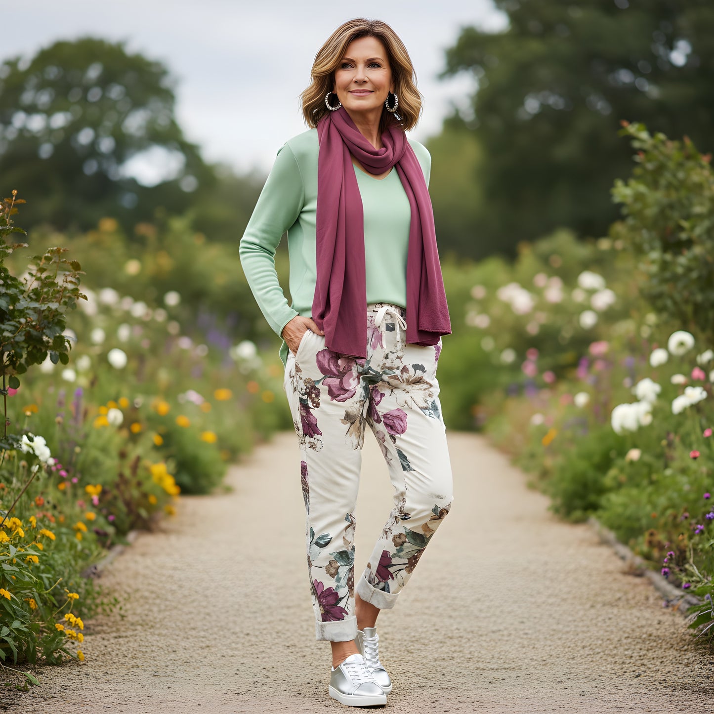 Wild Orchid & Cream Haze Italian Magic Pants