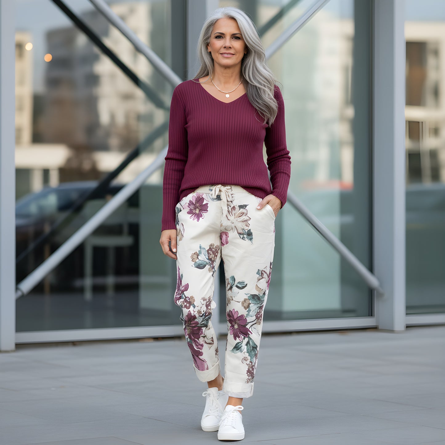 Wild Orchid & Cream Haze Italian Magic Pants