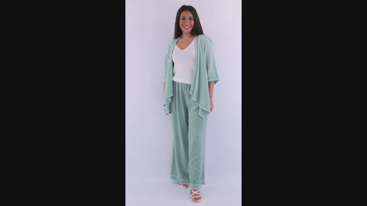 Wild & free linen waterfall jacket