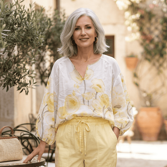 Golden Bloom Sheer Top Golden Bloom Sheer Top