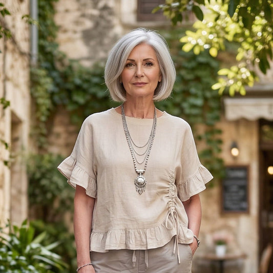 Parisian Ease Linen Top Parisian Ease Linen Top
