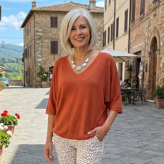 Essential 3/4 bat sleeve sweater