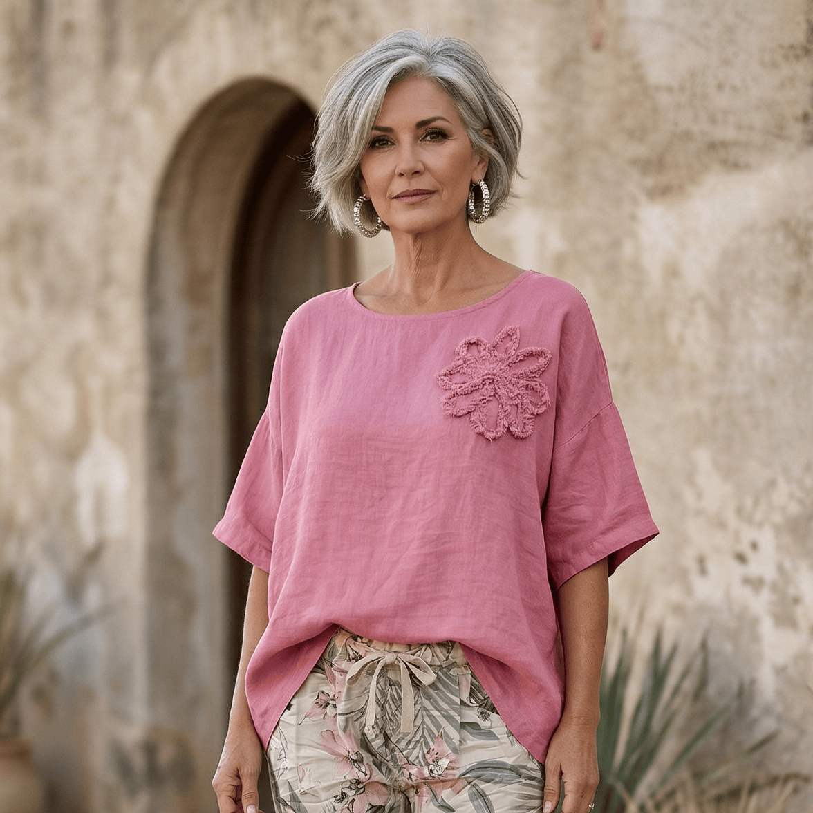 Raw Bloom Linen Top Raw Bloom Linen Top
