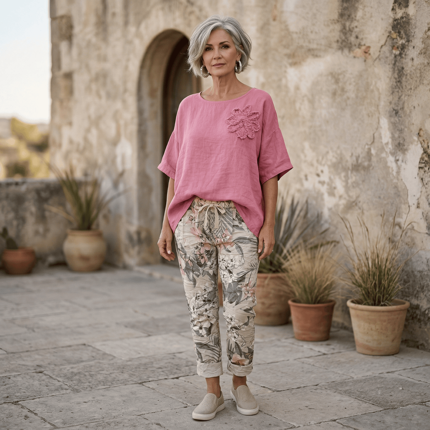 Raw Bloom Linen Top Raw Bloom Linen Top