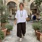 Lucia linen blouse Women's Italian Linen Blouse Lightweight Elegant Summer One Size