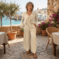 Amalfi Wide Leg Linen Pants Women's Wide Leg Italian Linen Pants Lightweight Summer One Size