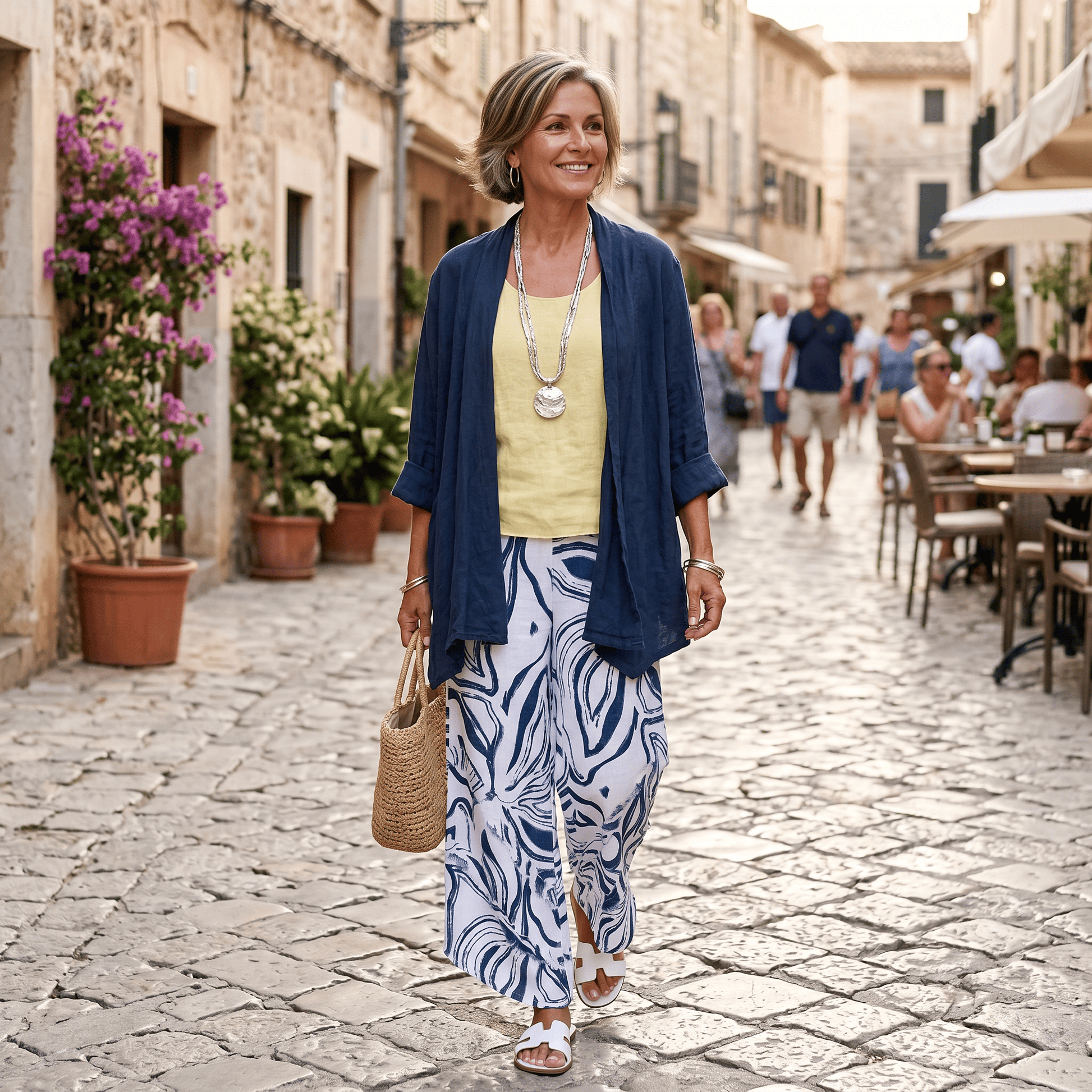 The Bellini Linen Print Pants The Bellini Linen Print Pants