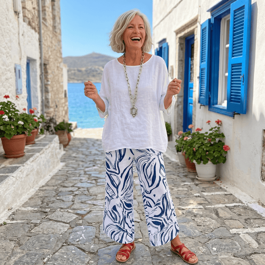 Lucia linen blouse Lucia Linen Blouse - Kaftan Style Elegance