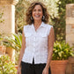 Light Linen Waistcoat Top Antonia White Linen Waistcoat Style Top