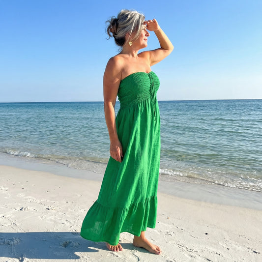 Angela Maxi Linen Dress