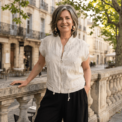 Firenze Cinch Linen Top Firenze Cinch Linen Top
