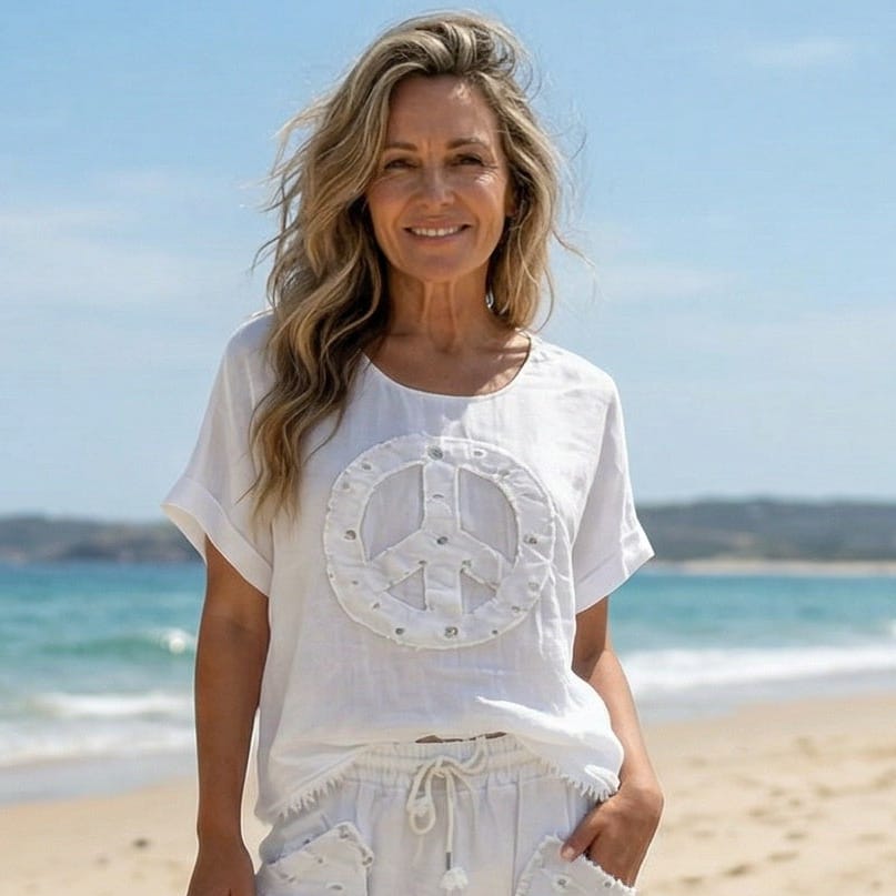 Peace Linen top Peace Linen top