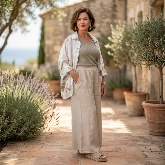 Amalfi Wide Leg Linen Pants