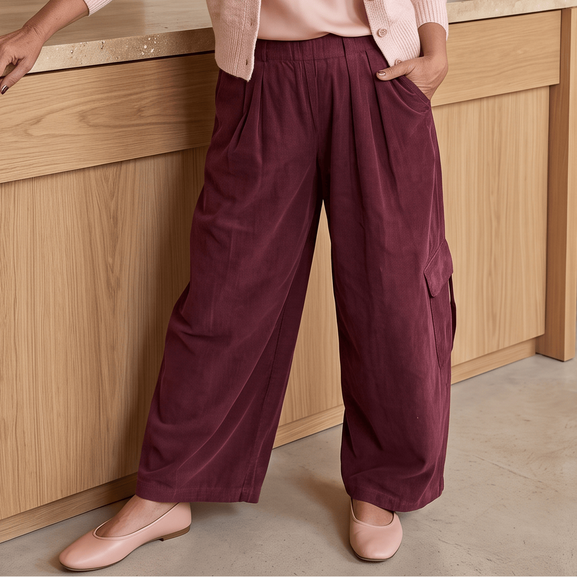 Cognac Corduroy Wide Leg Pants Cognac Corduroy Wide Leg Pants