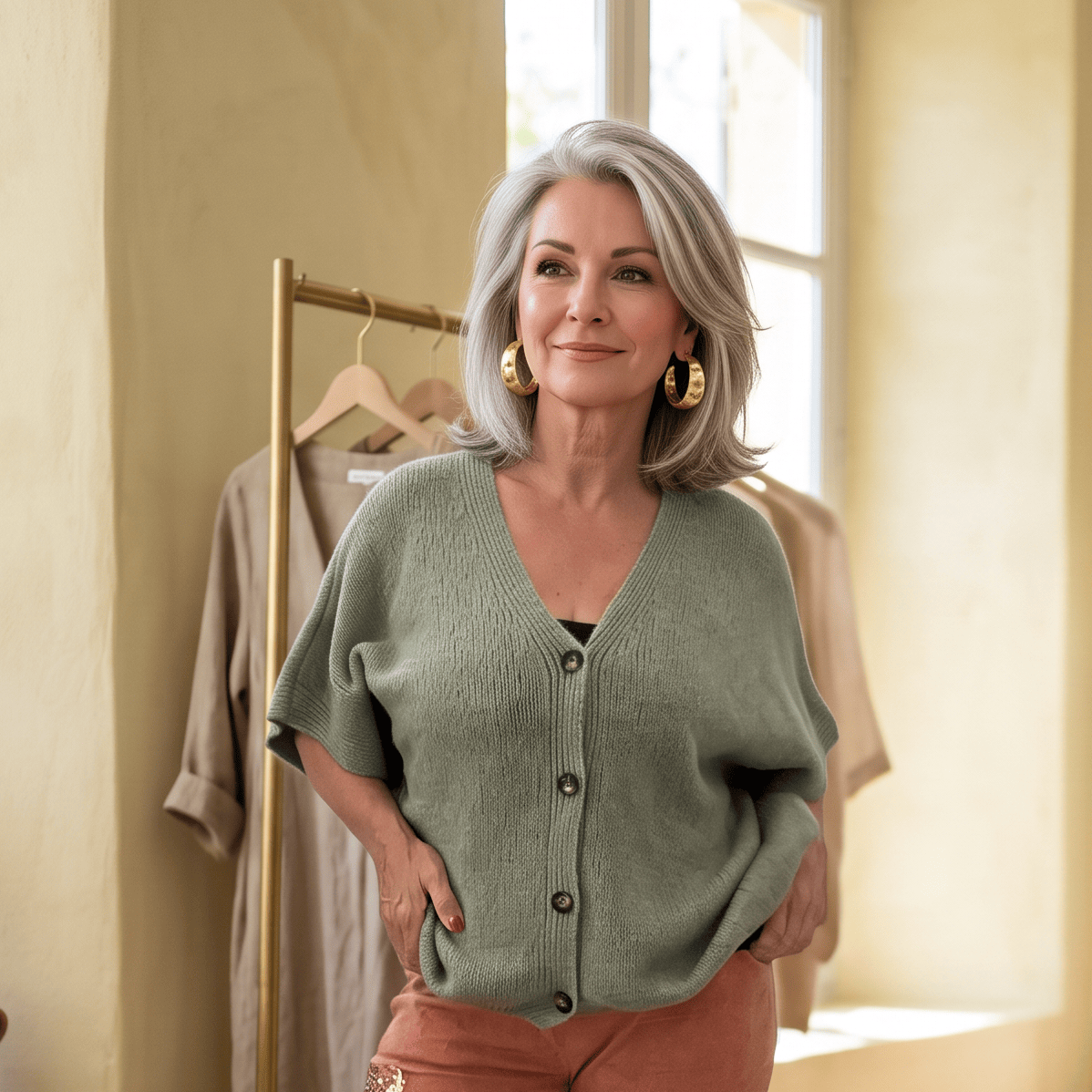 Raglan Sleeve V-Neck Sweater Raglan Sleeve V-Neck Sweater