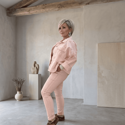 Italian Magic Pants With a Subtle Chic Glam Side Panel Women's Italian Stretch Pants Glam Side Panel One Size