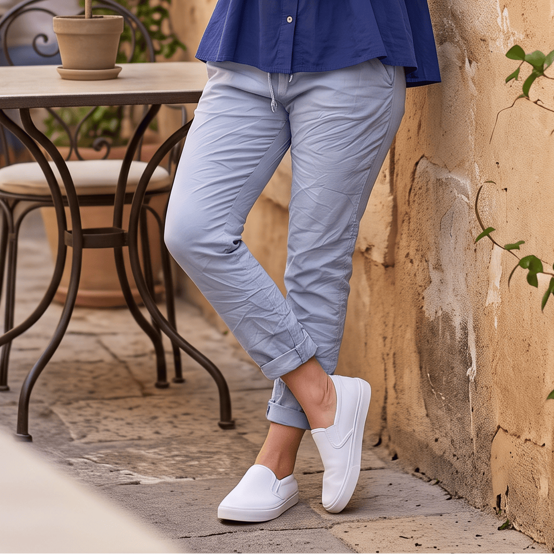 Italian Magic Pants - Solid Colors Women's Italian Stretch Pants Solid Color Drawstring One Size 4-12