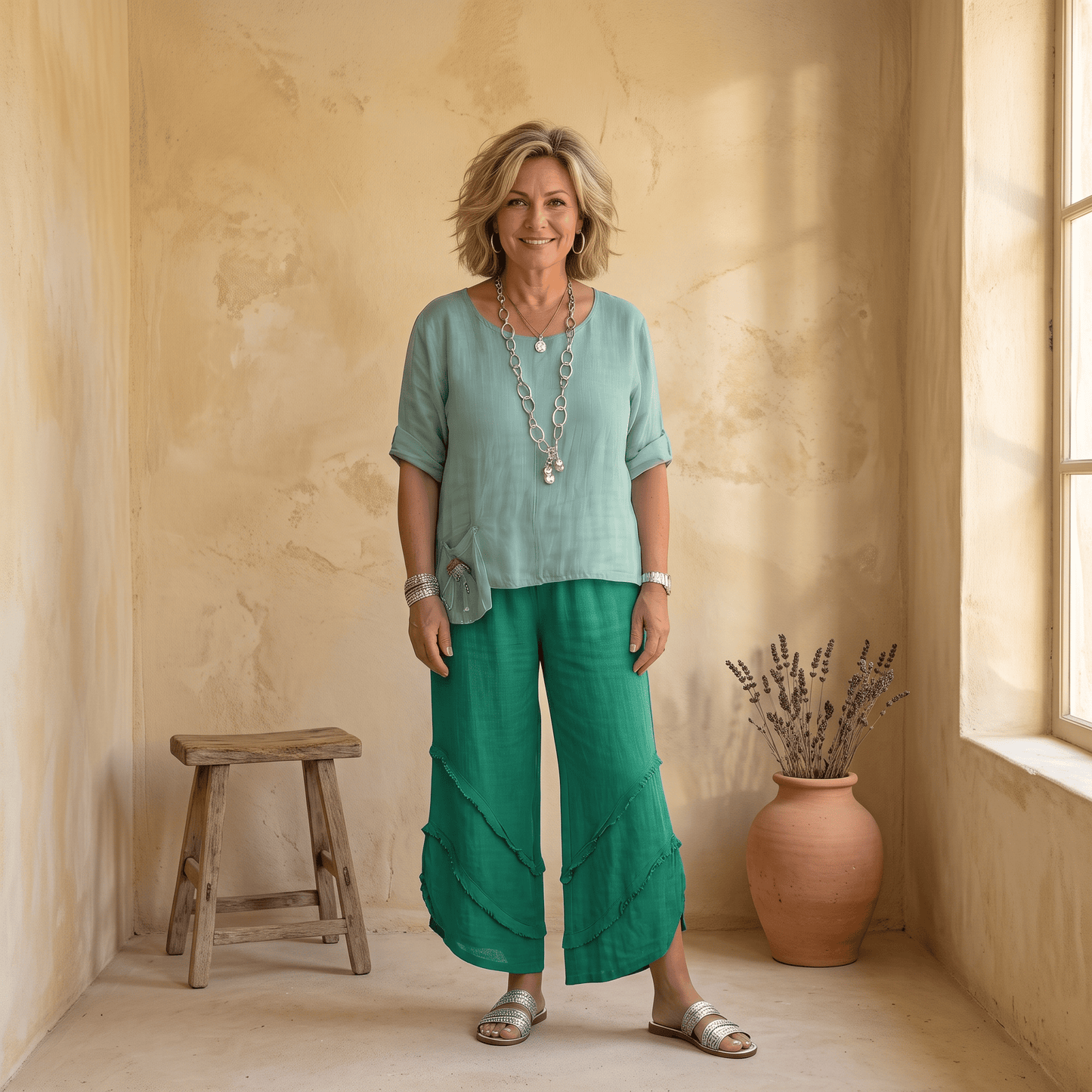 The Not-So-Classic Linen Top Women's Italian Linen Top Lightweight Summer Blouse One Size