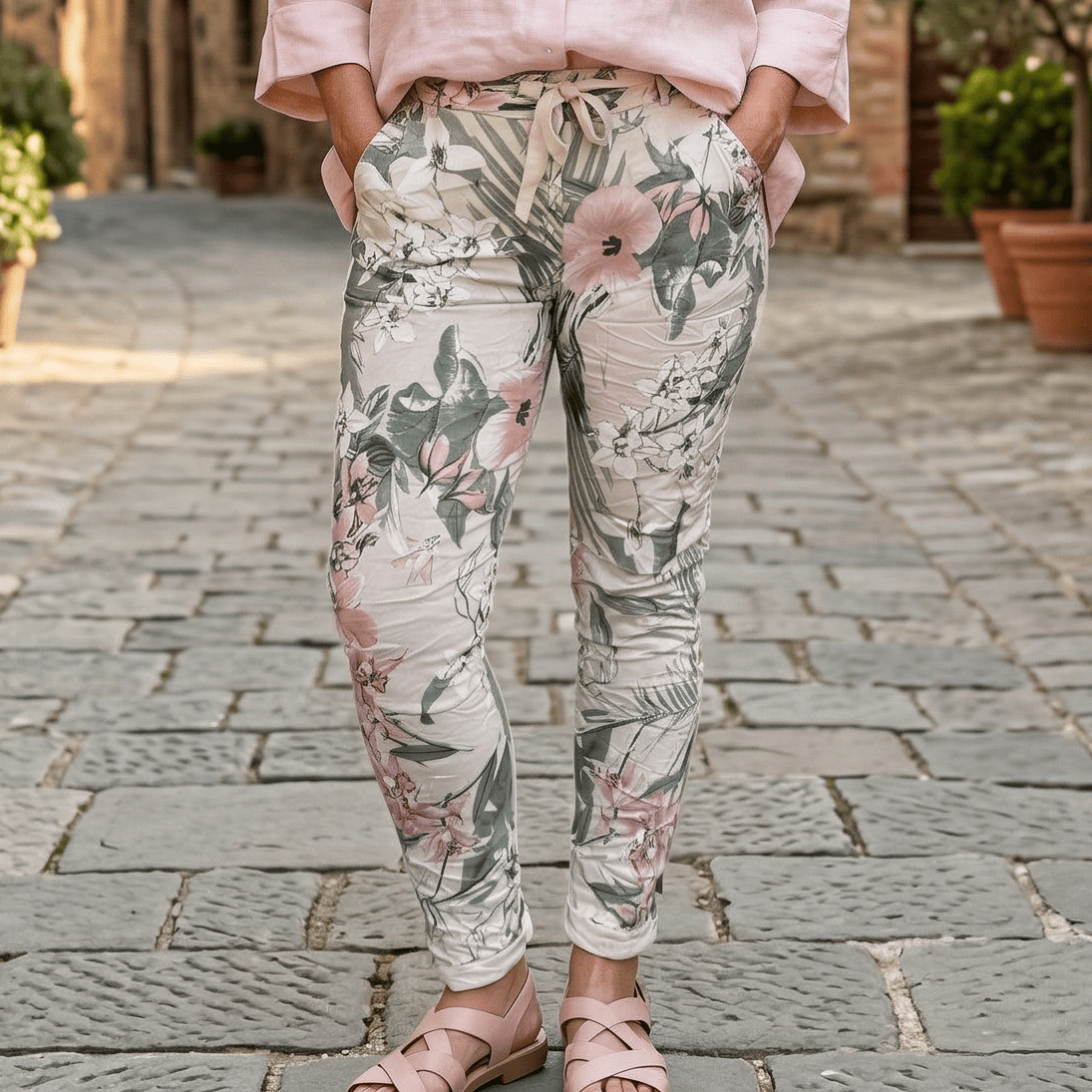Pastel Palm Italian Magic Pants Pastel Palm Italian Magic Pants